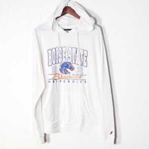 League 91 Hoodie Boise State Broncos Varsity White Size L Sporty NWT